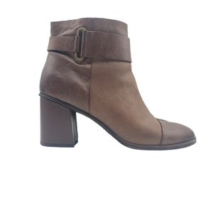 Kork-Ease KORKS Womens Brown/Gray Leather Ankle Boots Size 8.5 M Casual Mid Shoe